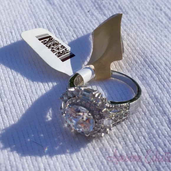 JTV Bella Luce CZ Cocktail Ring - NWT - Sz 7 - Fiery Stones! - Picture 6 of 14